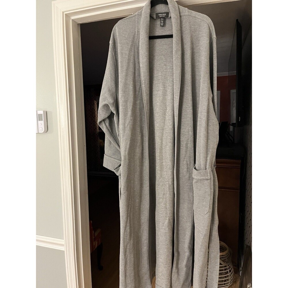 Nordstrom Men’s Gray Waffle Knit Robe Belt Sz M/L ~ 48” Long
